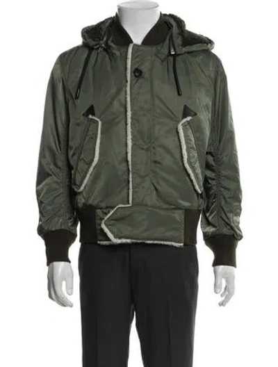 Pre-owned Coach Bomber Jacket In Green