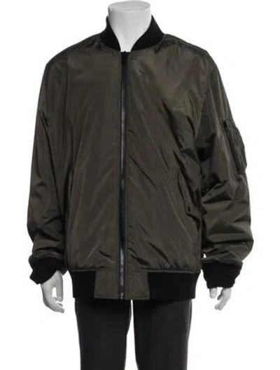 Pre-owned Coach Bomber Jacket In Green