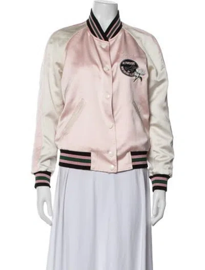 Pre-owned Coach Bomber Jacket In Pink