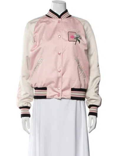 Pre-owned Coach Bomber Jacket In Pink