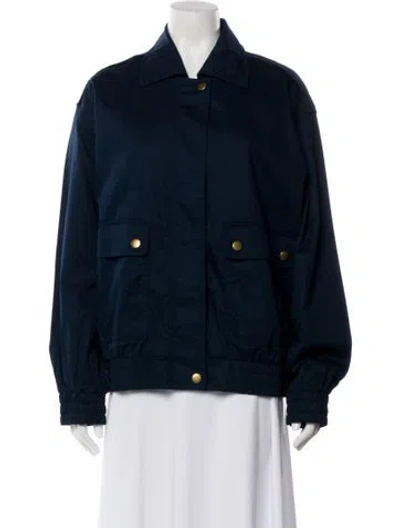 Pre-owned Coach Bomber Jacket W/ Tags In Blue