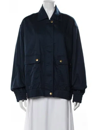 Pre-owned Coach Bomber Jacket W/ Tags In Blue