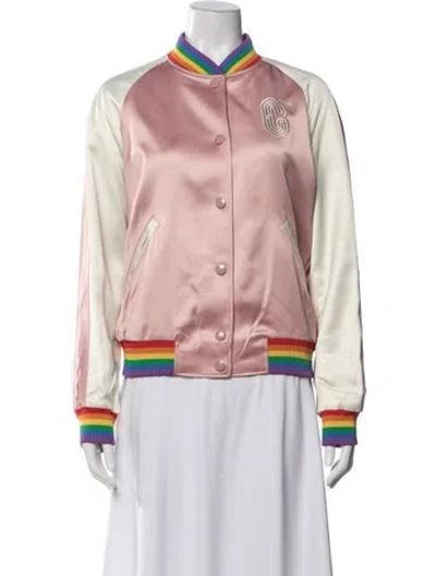Pre-owned Coach Bomber Jacket W/ Tags In Pink