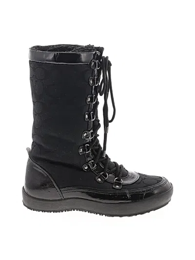 Pre-owned Coach Boots In Black