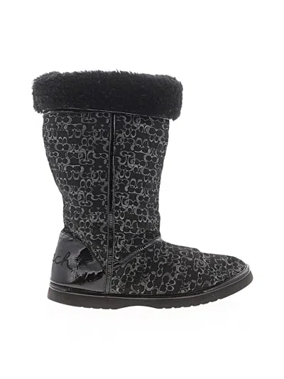 Pre-owned Coach Boots In Black