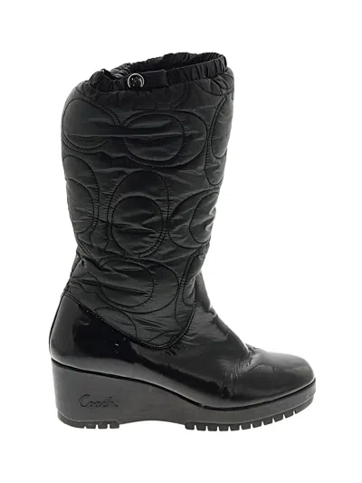 Pre-owned Coach Boots In Black