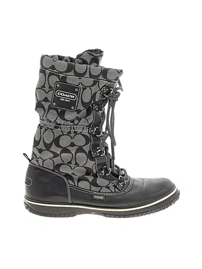 Pre-owned Coach Boots In Gray