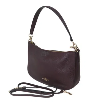 Pre-owned Coach Bordeaux Handbag Shoulder Bag ()