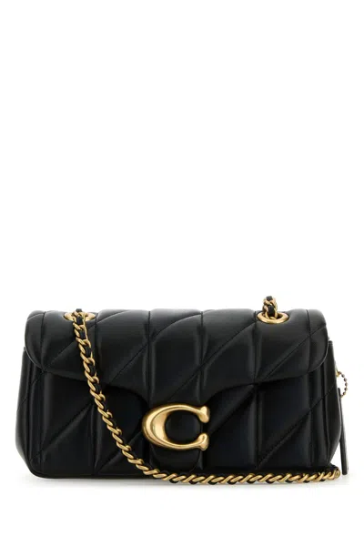 COACH BLACK LEATHER TABBY 20 SHOULDER BAG