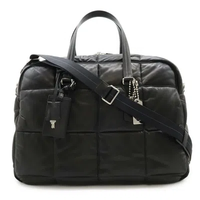 Pre-owned Coach Boston Bag Shoulder Bag () In Black