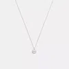 Coach Bottle Cap Pendant Necklace In Grey