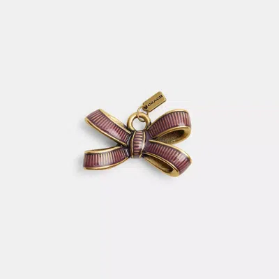 Coach Bow Shoelace Charm In Gold