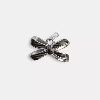 Coach Bow Shoelace Charm In Black