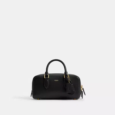 Coach Bowery Satchel 22 In Brass/black