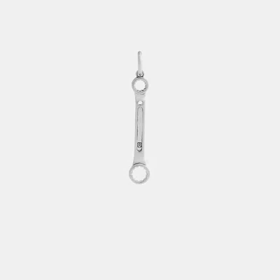 Coach Box Wrench Single Earring In Silver