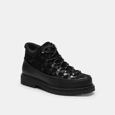 Coach Bradley Hiker In Signature Suede In Black
