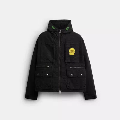 Coach Brain Dead Chore Jacket With Hood In Black