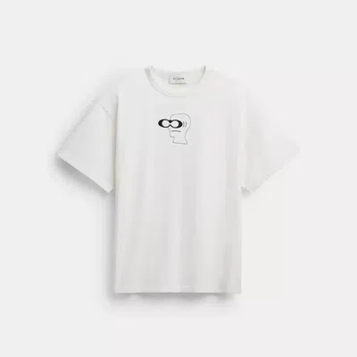 Coach Brain Dead Head T-shirt In Organic Cotton In White