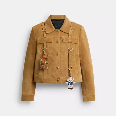 Coach Brain Dead Suede Strap Jacket In Brown