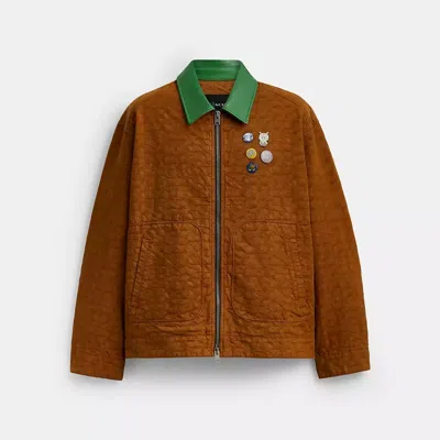 Coach Brain Dead Zip Front Blouson In Brown