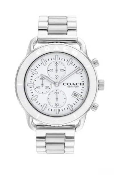 Pre-owned Coach Brand  Men's Cruiser White Dial Stainless Steel Bracelet Watch 14602594