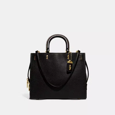 Coach Rogue In Regenerative Leather In Brass/black