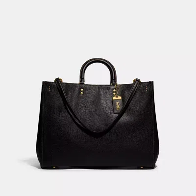 Coach Rogue 39 In Regenerative Leather In Brass/black
