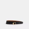 Coach Double-sided Belt In Brass/black Burnished Amber