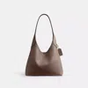 Coach Brooklyn 39 Leather Hobo Bag In Brass/dark Stone