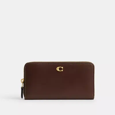 Coach Accordion Zip Wallet In Brass/maple