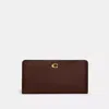 Coach Skinny Wallet In Brass/maple