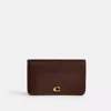 Coach Essential Slim Card Case In Brass/maple
