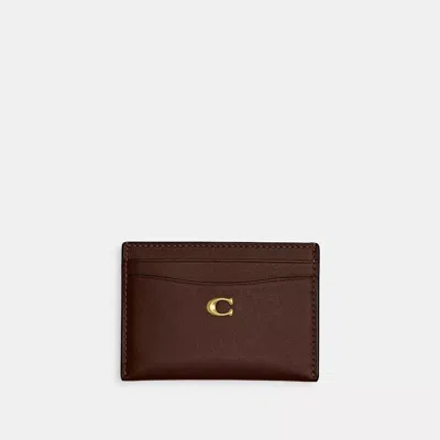 Coach Essential Card Case In Brass/maple