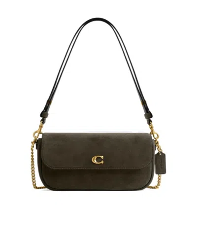 Coach Brook Flap Chain Bag In Green