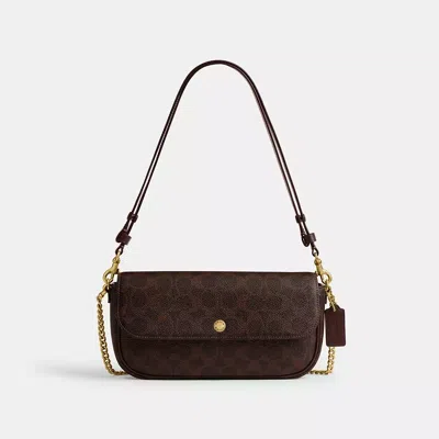 Coach Brook Flap Chain Bag In Signature Canvas In Multi