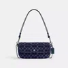 Coach Brook Flap Chain Bag In Signature Denim In Silver/deep Blue Multi