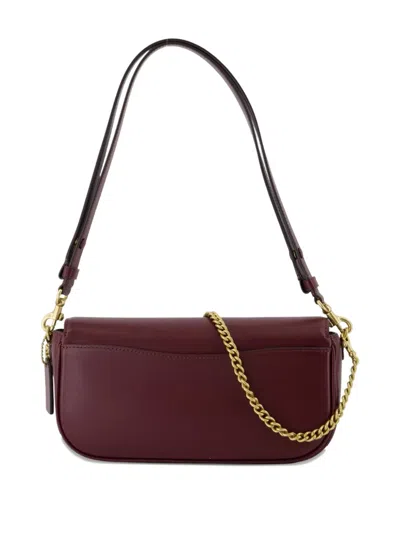 Coach Brook Flap Chain Leather Shoulder Bag In Red
