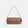 Coach Brook Tasche Aus Signature-canvas Mit Umschlag Und Kettenriemen In Multi