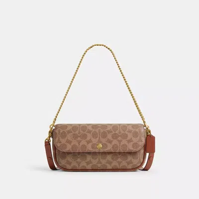 Coach Brook Tasche Aus Signature-canvas Mit Umschlag Und Kettenriemen In Multi