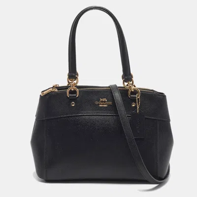 Coach Brooke Carryall Mini Black Leather Satchel