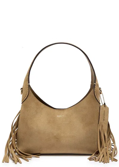 Coach Brooklyn 23 Suede Cross-body Bag In Brown