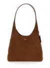 Coach Brooklyn 28 Brown With Single Shoulder Strap And Logo Lettering On The Front In Suede Woman In Brown