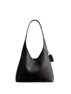Coach Womens Black Brooklyn Branded Leather Shoulder Bag