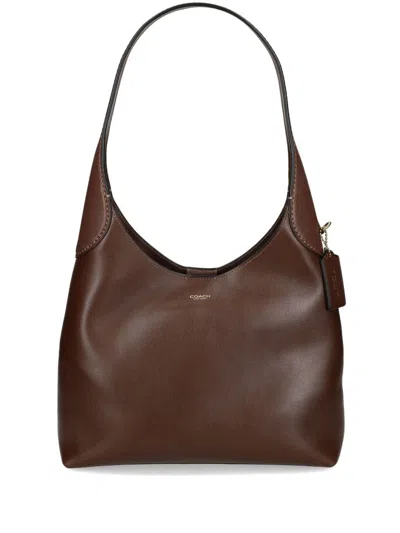 Coach Brooklyn 28 Leather Shoulder Bag In Brown