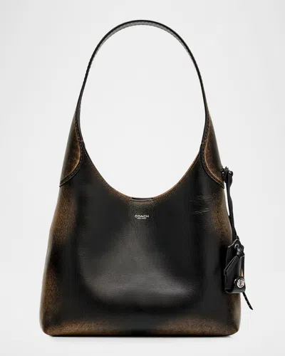 Coach Brooklyn 28 Loved Leather Shoulder Bag In Black