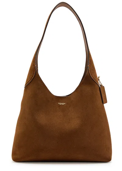 Coach Brooklyn 28 Suede Shoulder Bag In Brown
