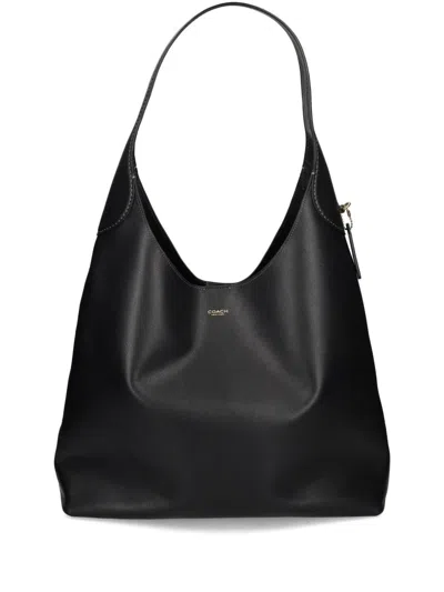 Coach Brooklyn 39 Leather Hobo Bag In Black