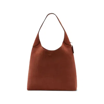 Coach Brooklyn 39 Suede Logo-print Tote Bag In Brown