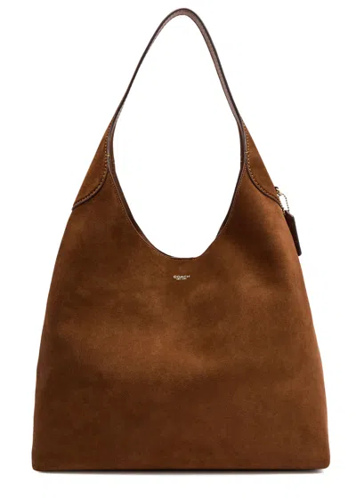 Coach Brooklyn 39 Suede Shoulder Bag In Brown