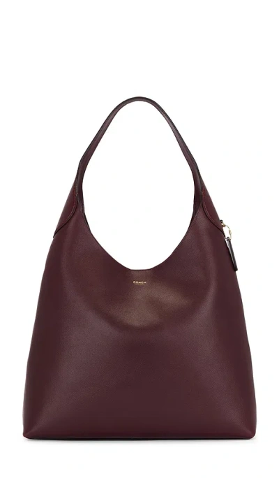 Coach Brooklyn Shoulder 39 Bag In Burgundy